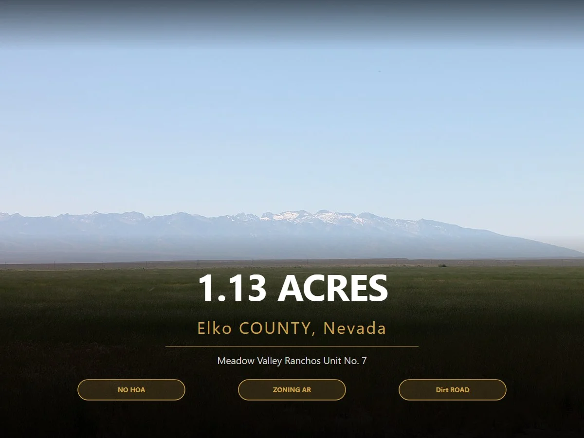 Affordable 1.13-Acre Lot in Elko, Nevada – Opportunity with Flexible Terms