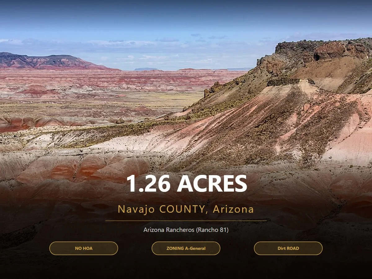 1.25 Acres of Arizona Land – Peaceful Desert Property in Navajo County