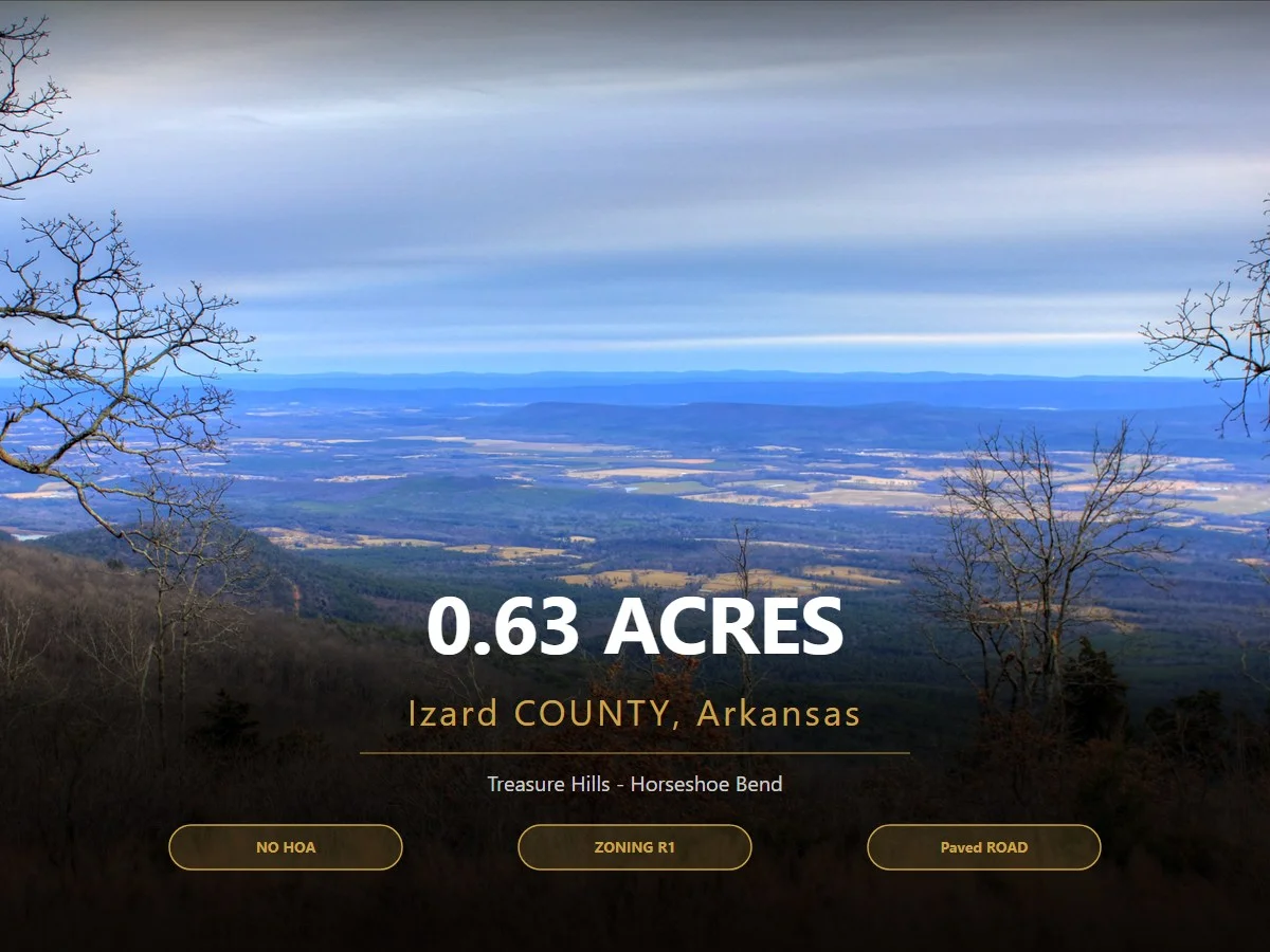 Own 0.63 Acres in Horseshoe Bend, Arkansas | Two Adjacent Lots | Owner Financing Available