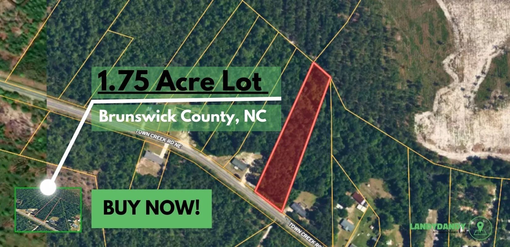 Brunswick County, NC Land For Sale – 1.75 Acres of Opportunity in Brunswick County, NC