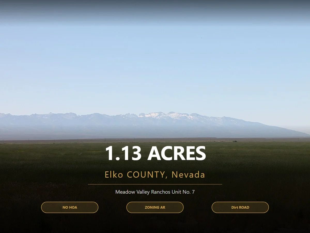 Affordable 1.13-Acre Lot in Elko, Nevada – Opportunity with Flexible Terms in Elko County, NV