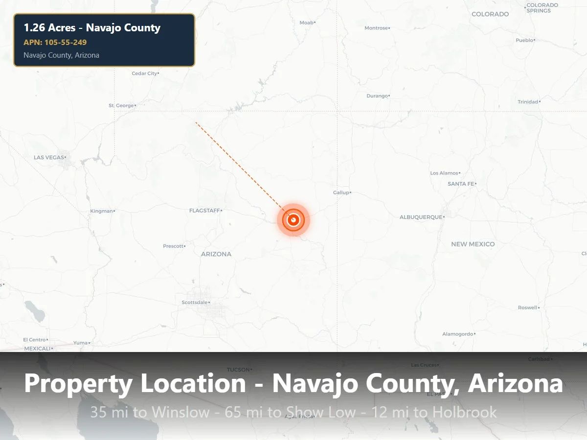 1.25 Acres of Arizona Land – Peaceful Desert Property in Navajo County in Navajo County, AZ