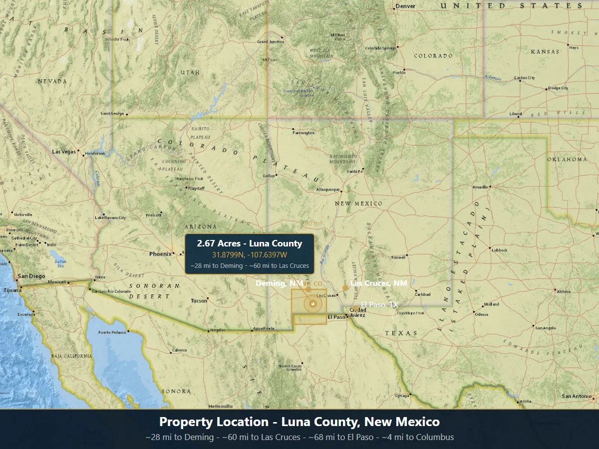 2.67 Acres in Luna County NM | Near Florida Mountains | Owner Financing in Luna County, NM