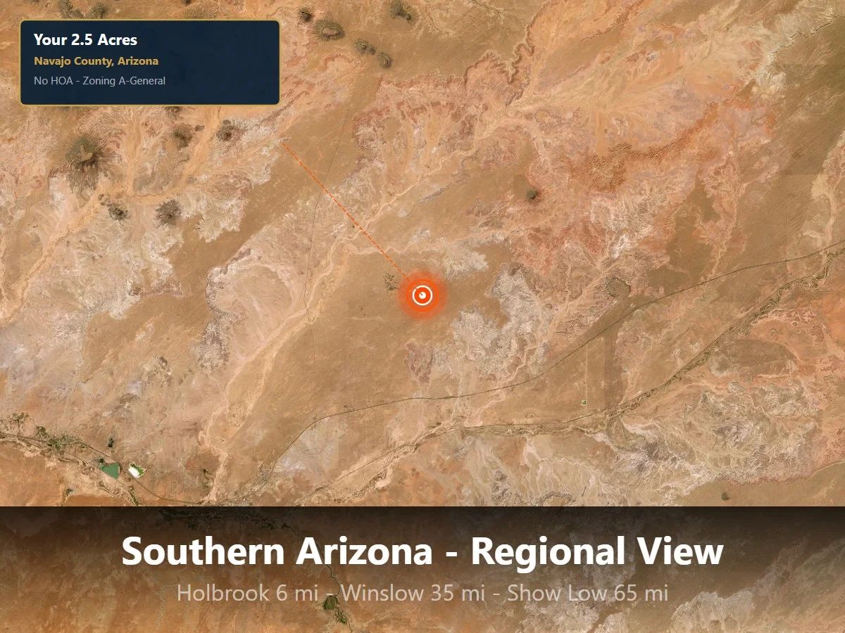 Spacious Navajo County 2.5 acres Land Near Holbrook – Ideal for RV, Cabin, or Retreat in Navajo County, AZ