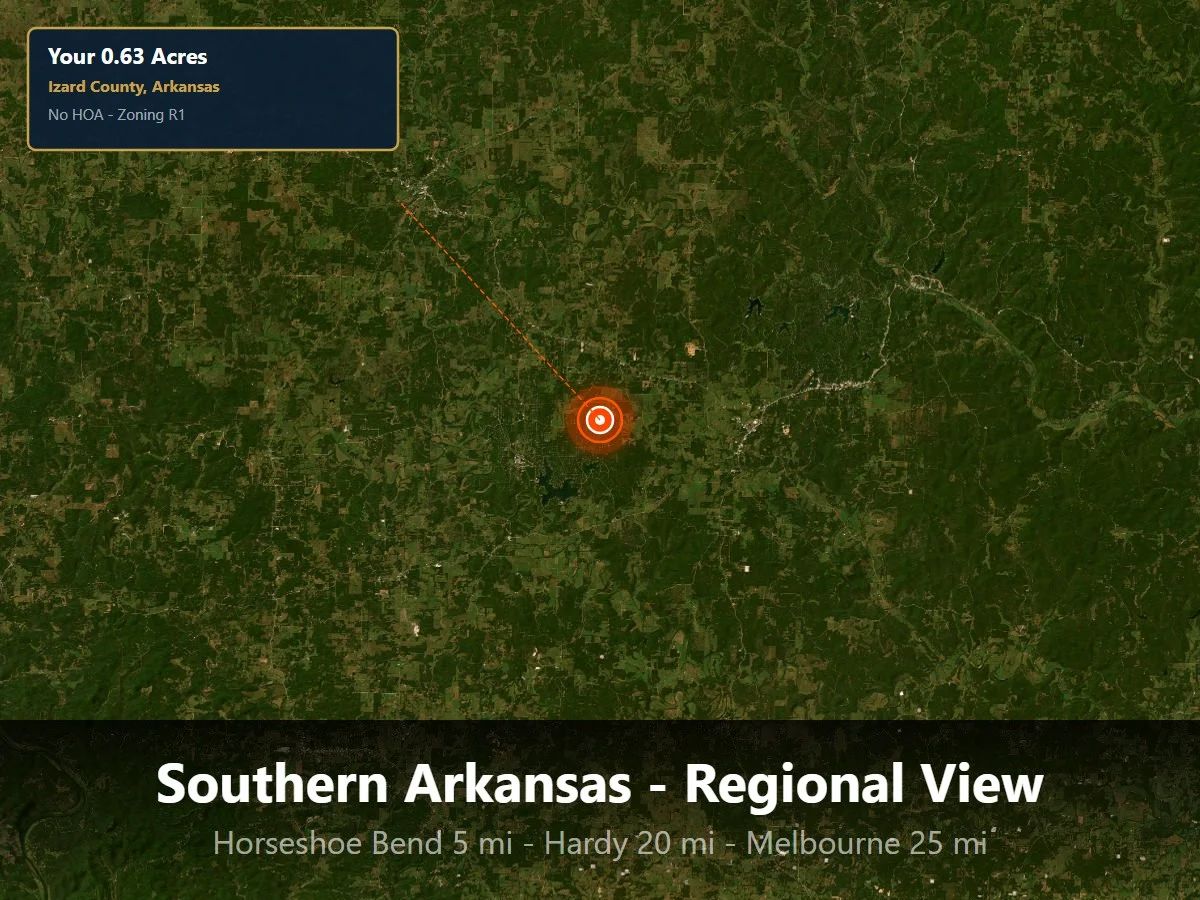 Own 0.63 Acres in Horseshoe Bend, Arkansas | Two Adjacent Lots | Owner Financing Available in Izard County, AR